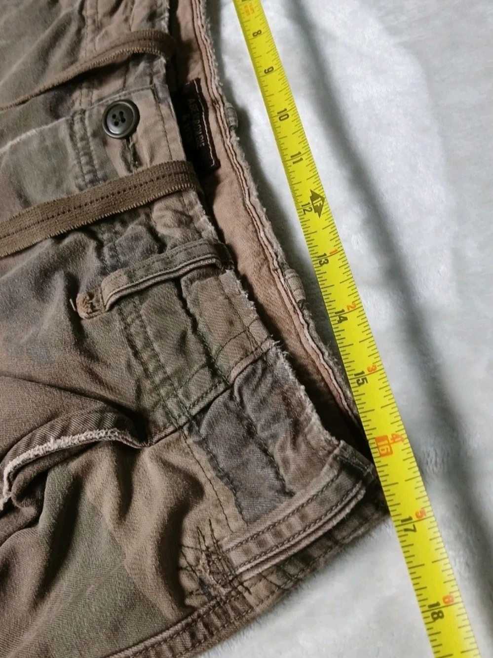 Y2K Abercrombie & Fitch Camo Cargo Shorts 33 Men's Distressed Thrashed VTG